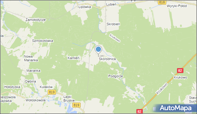 mapa Skorodnica, Skorodnica na mapie Targeo